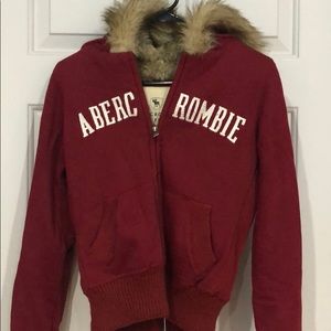 Abercrombie and Fitch vintage fur hoodie